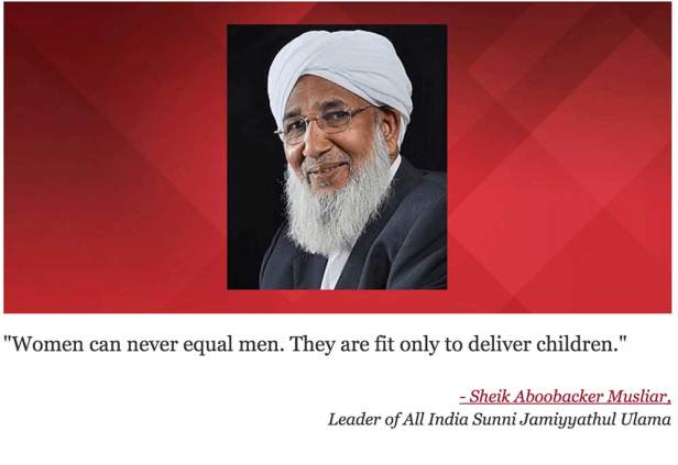 Kvinnosyn - sunni ledare Indien