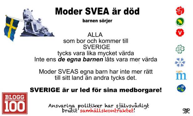 Moder SVEA är död - barnen sörjer
