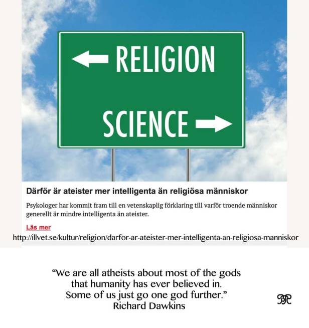Därför är ateister mer intelligenta än religiösa människor