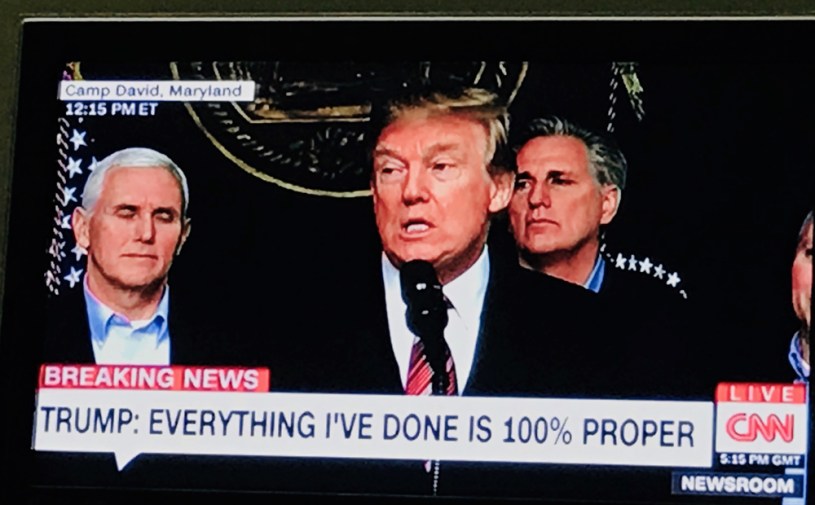 Trump: Allt jag gjort är 100% korrekt.