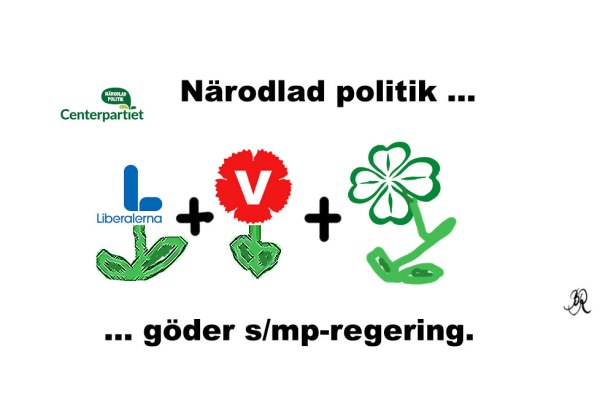Närodlad politik: L+v+c göder s/mp-regering.