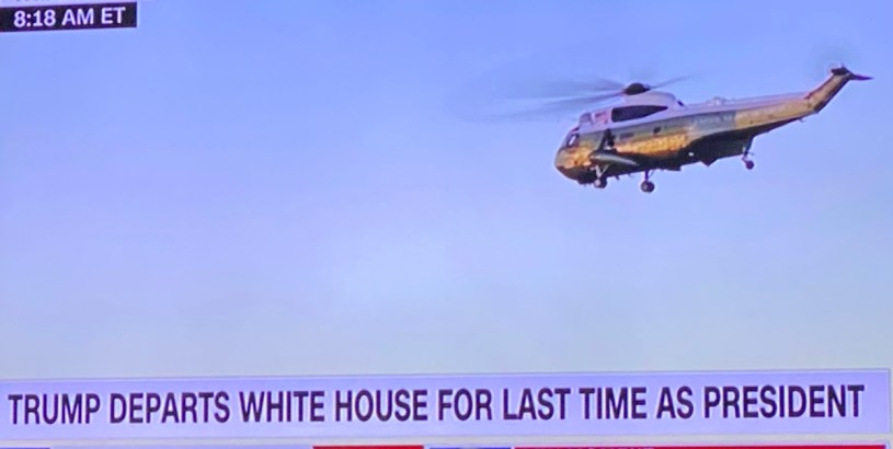 #realDonaldTrump leaving WH at last!